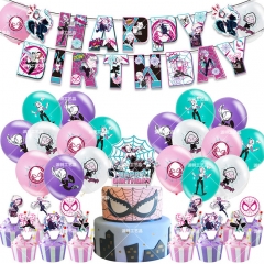 Marvel Spider-Woman For Birthday Party Decoration Anime Balloon Set