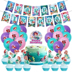 The Little Mermaid For Birthday Party Decoration Anime Balloon Set