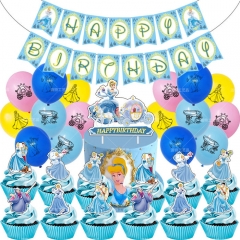 Cinderella For Birthday Party Decoration Anime Balloon Set