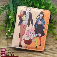 3 Styles SPY×FAMILY Cartoon Cosplay Purse PU Leather Anime Short Wallet