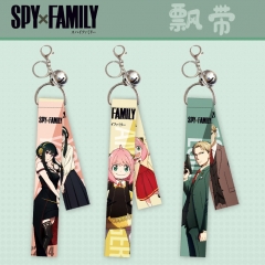 3 Styles SPY×FAMILY Cartoon Cosplay Decoration Anime Bell Ribbon Keychain