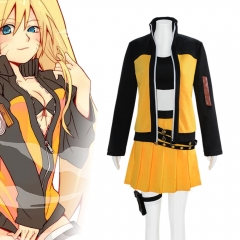 Uzumaki Naruto Cartoon Character Cosplay Costume Anime Jacket+Top+Skirt Set