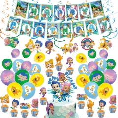 Bubble Guppies For Birthday Party Decoration Anime Balloon Set