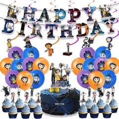 Coraline & the Secret Door For Birthday Party Decoration Anime Balloon Set