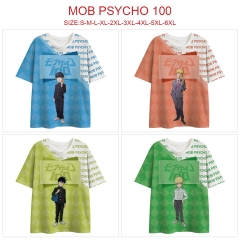 5 Styles Mob Psycho 100 Cartoon Character 3D Printed Anime Milk Silk T-Shirt