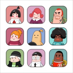 9 Styles Sausage Man Cartoon Badge Anime Brooch