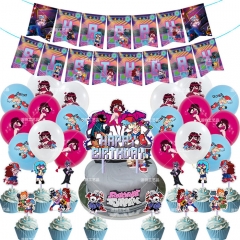 Friday Night Funkin For Birthday Party Decoration Anime Balloon Set