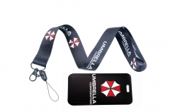 2 Styles Resident Evil Card Holder Bag Anime Phone Strap Lanyard