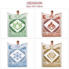 7 Styles 100x135CM Genshin Impact Quilt Double Printed Anime Summer Blanket