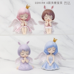 9CM 4PCS/SET Angel Baby Cartoon Character Anime PVC Figures Toy