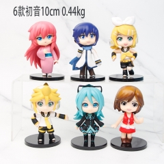 10CM 6PCS/SET Hatsune Miku Anime PVC Figures Toy