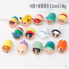3.5CM 14PCS/SET Crayon Shin-chan Cartoon Character Anime PVC Figures Toy