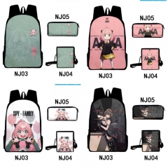9 Styles SPY×FAMILY 3D Digital Print Anime Backpack Shoulder Bags and Pencil Bag Set