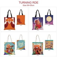6 Styles Turning Red Cartoon Pattern Canvas Handbag Shoulder Bag