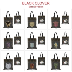 13 Styles Black Clover Cartoon Pattern Canvas Handbag Shoulder Bag