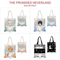 4 Styles The Promised Neverland Cartoon Pattern Canvas Handbag Shoulder Bag