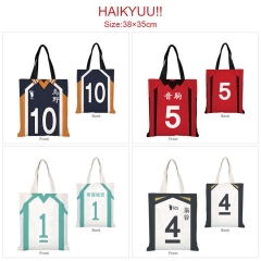 5 Styles Haikyuu Cartoon Pattern Canvas Handbag Shoulder Bag