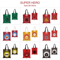 15 Styles Superman Cartoon Pattern Canvas Handbag Shoulder Bag