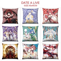 10 Styles Date A Live Cartoon Pattern Anime Pillow (45*45CM)