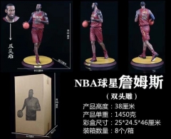 38CM NBA Star LeBron James Anime PVC Figures Double Head