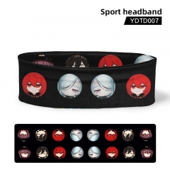 2 Styles Genshin Impact Cosplay Cartoon Printed Anime Sport Headband Hair Band