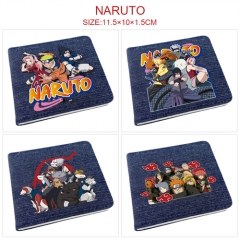 4 Styles Naruto Cartoon Pattern PU Coin Purse Anime Wallet