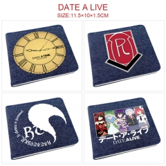 5 Styles Date A Live Cartoon Pattern PU Coin Purse Anime Wallet