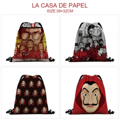 4 Styles La Casa de Papel /Money Heist 3D Digital Print Anime Drawstring Bags