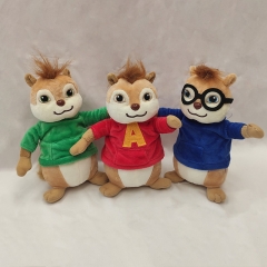 2 Sizes Alvin and the Chipmunks Anime Plush Toy Doll (3PCS/SET)
