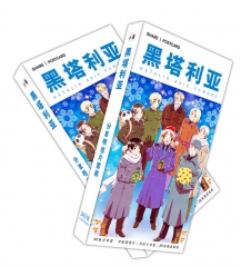 2 Styles 340PCS/BOX Axis Powers Hetalia Cartoon Anime Card Sticker Postcard