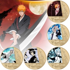 5 Styles Bleach Anime Souvenir Coin Souvenir Badge Cartoon Stainless Steel Decoration Badge