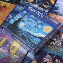 1000PCS/BOX Van Gogh The Starry Night For Kids Anime Jigsaw Puzzle