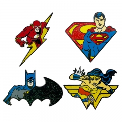 4 Styles DC Comics Super Hero Super Man Batman Cartoon Character Pattern Alloy Pin Anime Brooch