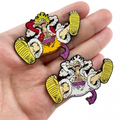 2 Styles One Piece Luffy Cartoon Character Pattern Alloy Pin Anime Brooch