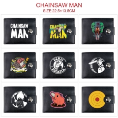 10 Styles Chainsaw Man Cartoon Pattern PU Coin Purse Anime Short Wallet