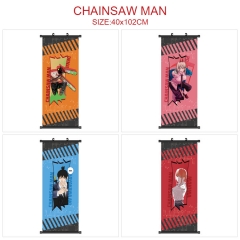 40*102CM 6 Styles Chainsaw Man Cartoon Wallscrolls Waterproof Anime Wall Scroll