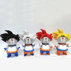 （4PCS/SET） 11CM  Doraemon Cos Dragon Ball Z Anime PVC Figure Toy