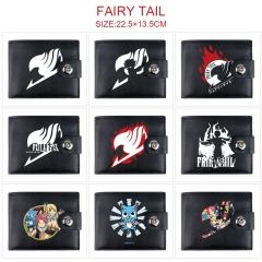 10 Styles Fairy Tail Cartoon Pattern PU Coin Purse Anime Short Wallet