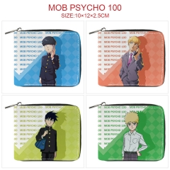 5 Styles Mob Psycho 100 Cartoon Pattern PU Coin Purse Anime Short Zipper Wallet