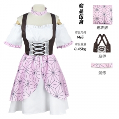 Demon Slayer: Kimetsu no Yaiba Cos Kamado Nezuko Cartoon Character Cosplay Anime Skirt Costume Set