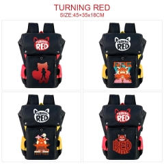 5 Styles Turning Red USB Charging Laptop Canvas School Bag for Student Anime Backpack