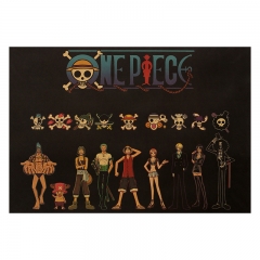 One Piece Retro Kraft Paper Anime Poster (50.5*35CM)