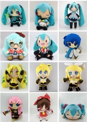 6 Styles 15-25CM Hatsune Miku Cartoon Anime Plush Toy Doll