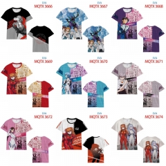 10 Styles EVA/Neon Genesis Evangelion Coolpass Material Anime T Shirt
