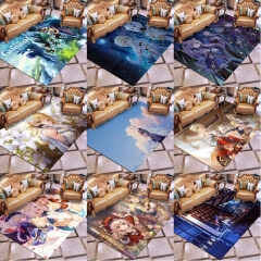 40 Styles 80*120CM Genshin Impact Cartoon Color Printing Anime Carpets