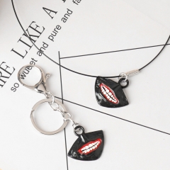 2 Styles Tokyo Ghoul Alloy Anime Necklace and Keychain