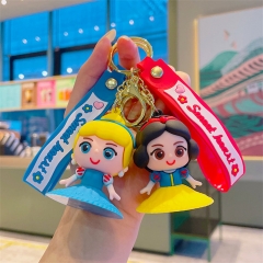 5 Styles Frozen Elsa Snow White Anime PVC Figure Keychain