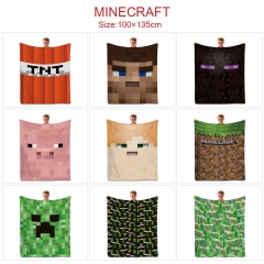 9 Styles 100x135CM Minecraft Quilt Double Printed Anime Summer Blanket