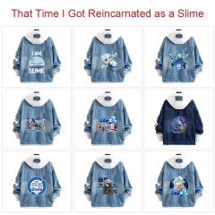 9 Styles That Time I Got Reincarnated as a Slime Cartoon Pattern Anime Denim Jacket Costume