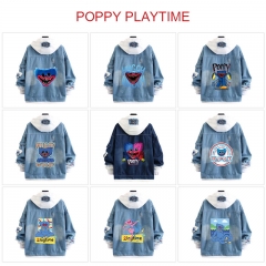 9 Styles Poppy Playtime Cartoon Pattern Anime Denim Jacket Costume
